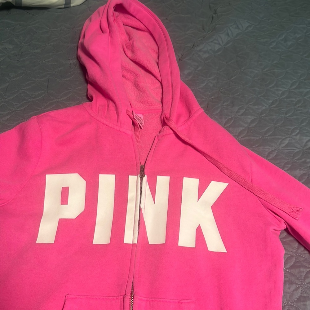 Pink Zipper hoodie